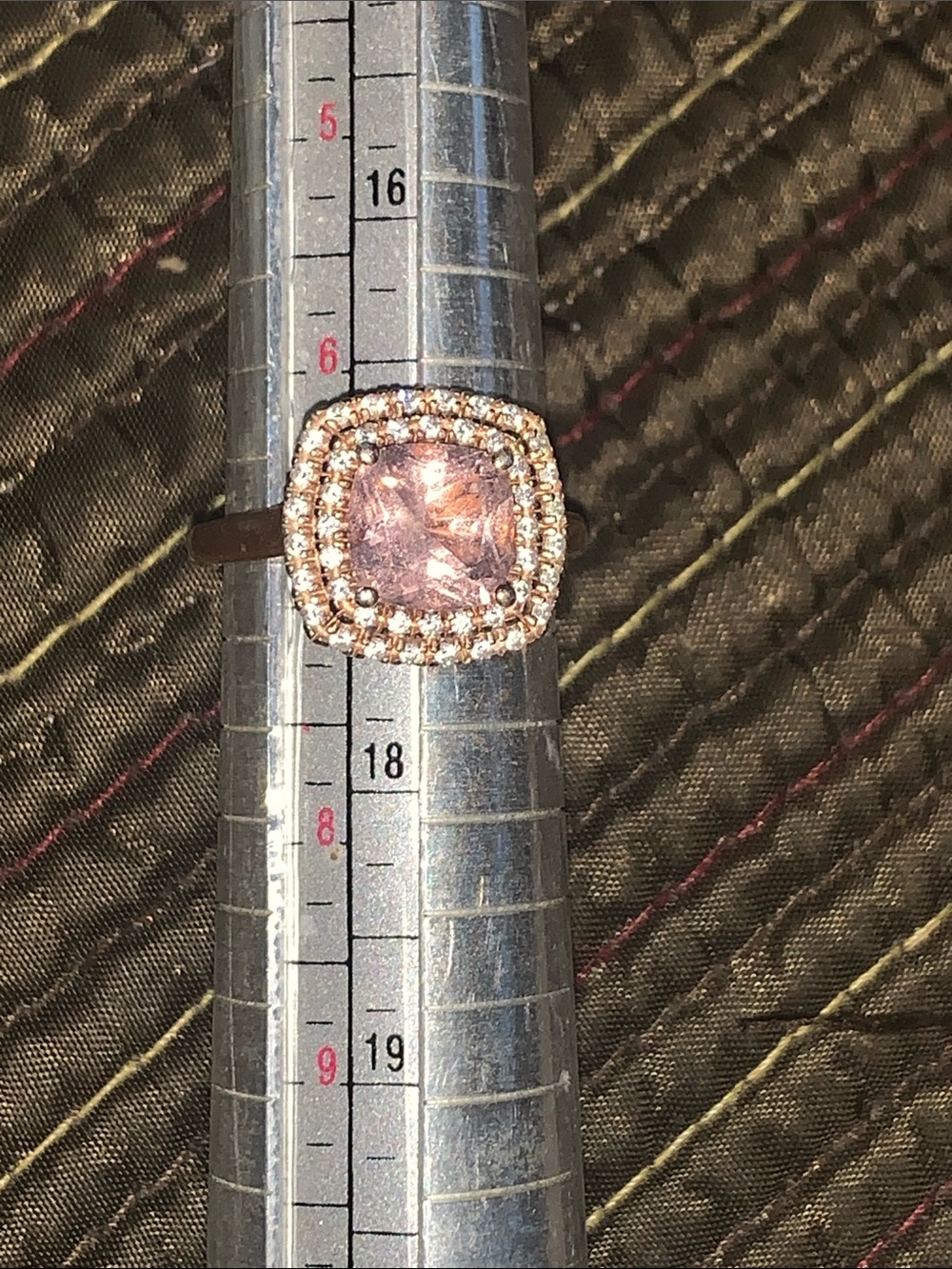 925/Morganite ( inclusions) Size 7 Ring